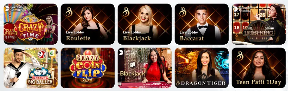 Jeux de casino en direct QBET CASINO