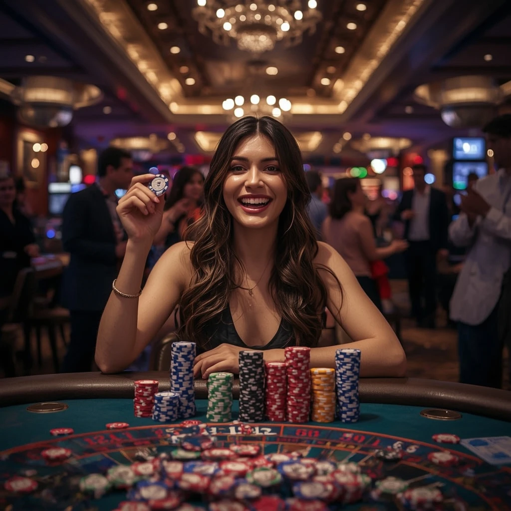 bonus dans les mains de l'homme au casino QBet Casino
